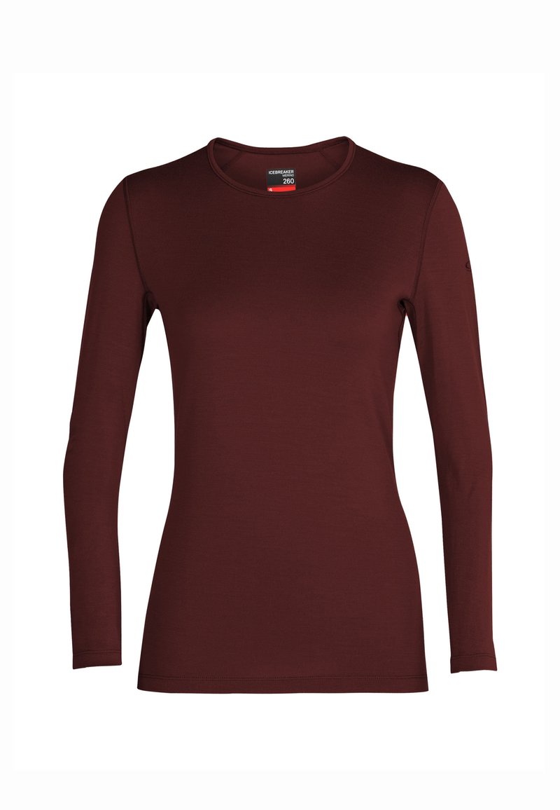 icebreaker W 260 TECH LS CREWE - Hemd - DARK BROWN