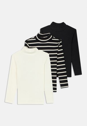 3 PACK - Μπλούζα με μακριά μανίκια - black/off-white