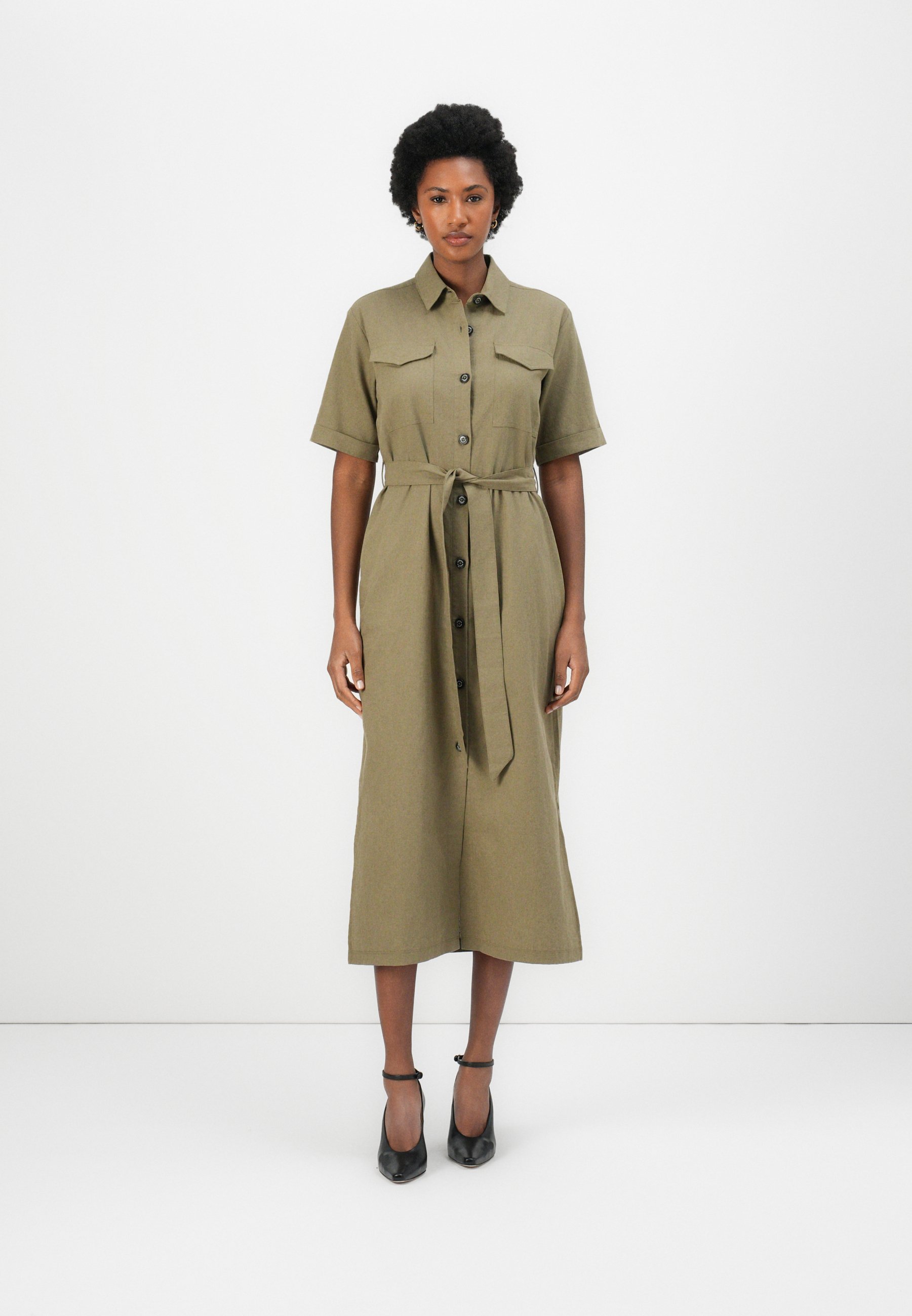 green emerald velvet dress Barbour International Emerson Midi Dress