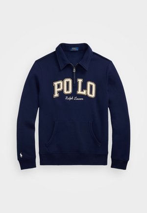 Polo Ralph Lauren LOGO FLEECE COLLARED SWEATSHIRT - Sweatshirt - cruise navy