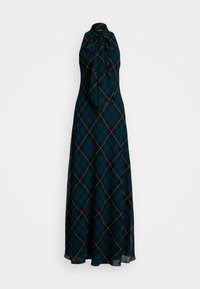 Lauren Ralph Lauren PLAID CRINKLE GEORGETTE TIE-NECK GOWN - Maxi šaty - blue/black/green