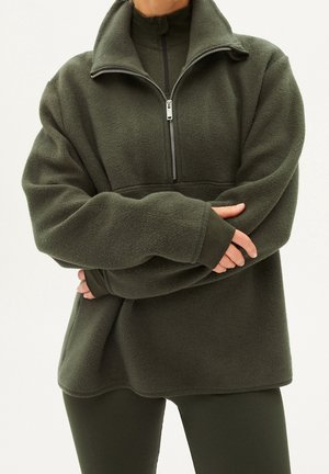 Fleecová mikina - olive