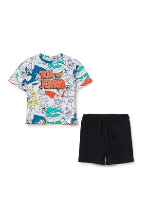 OVS JOGGING SET WITH TOM & JERRY  - Shorts - white black