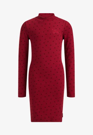 MET STIPPENDESSIN - Pletené šaty - vintage red