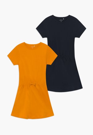 NKFVELVET 2 PACK - Žerzejové šaty - cadmium yellow