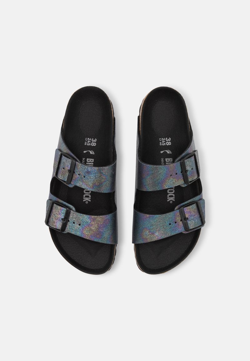 Damen Sneaker | Birkenstock ARIZONA MF VEGAN NARROW Hausschuh iridescent black/schwarz - AL20973 Damen Sneaker | Birkenstock ARIZONA MF VEGAN NARROW Hausschuh iridescent black/schwarz - AL20973