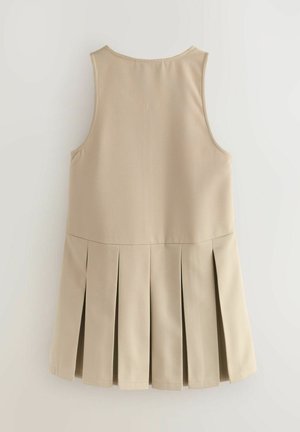 REGULAR FIT - ZIP FRONT PLEATED SCHOOL PINAFORE - Hverdagskjole - stone