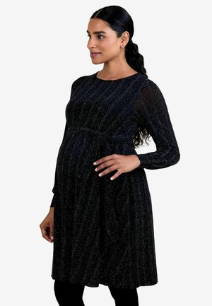 SPARKLE WITH TIE - Vestido informal - black