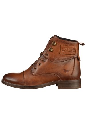 Šněrovací kotníkové boty - brown