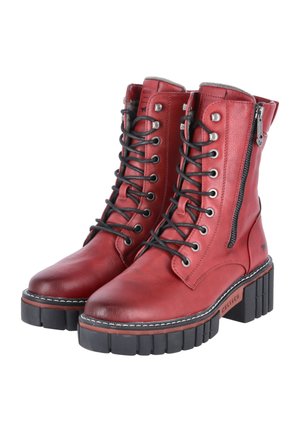 Platform ankle boots - rot