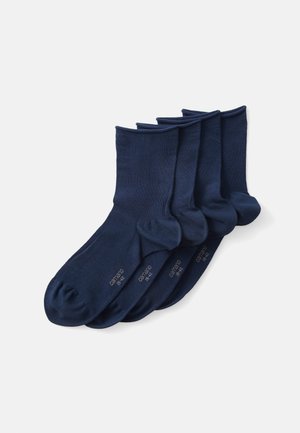 ONLINE WOMEN FINE ROLLED CUFF SOCKS 4 PACK - Socks - blue