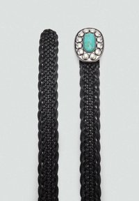 Mango Cinturón trenzado - black