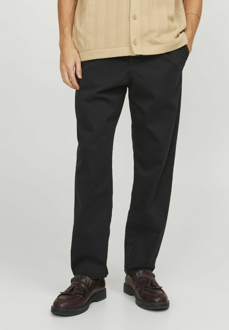 Bowie Chino Pants - Black Cotton