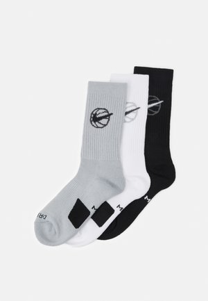 EVERYDAY CREW UNISEX 3 PACK - Șosete sport - black/white/grey
