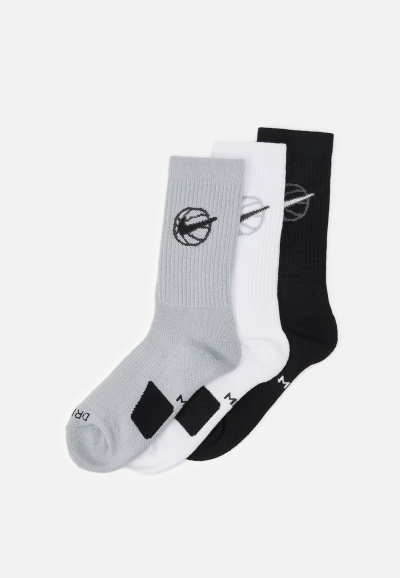 Nike Performance BASKETBALL SOCKS 3 PACK - Sportsocken - black/white ...