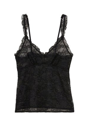 BRETELLES CARMÈNE - Haut de pyjama - noir