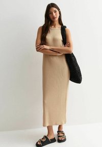 New Look RACER MIDI - Gebreide jurk - stone