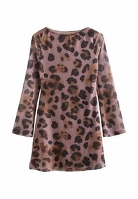REGULAR FIT - LONG SLEEVE - Kasdienė suknelė - purple and black leopard print
