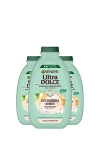 Garnier SHAMPOO ULTRA DOLCE, SHAMPOO NUTRIENTE PER CAPELLI NORMALI, LATTE DI MANDORLA, 400 ML - 3 PACK - Shampoo - trasparente