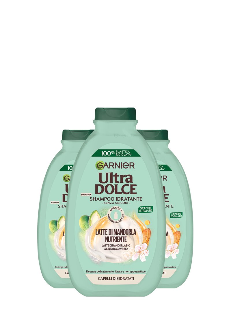 Garnier SHAMPOO ULTRA DOLCE, SHAMPOO NUTRIENTE PER CAPELLI NORMALI, LATTE DI MANDORLA, 400 ML - 3 PACK - Shampoo - trasparente