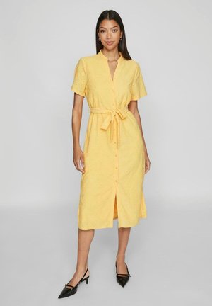 VILA KURZE ÄRMEL - Freizeitkleid - cornsilk