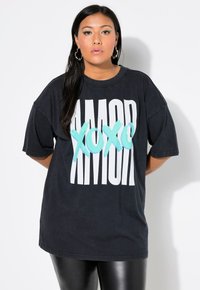 Studio Untold Print T-shirt - charcoal gray