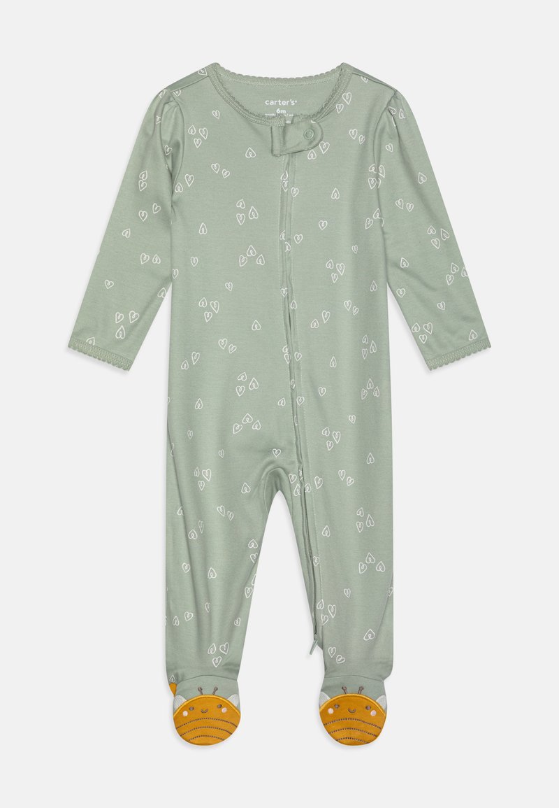 Carter's FLORAL BEE FOOTED - Strampler - green
