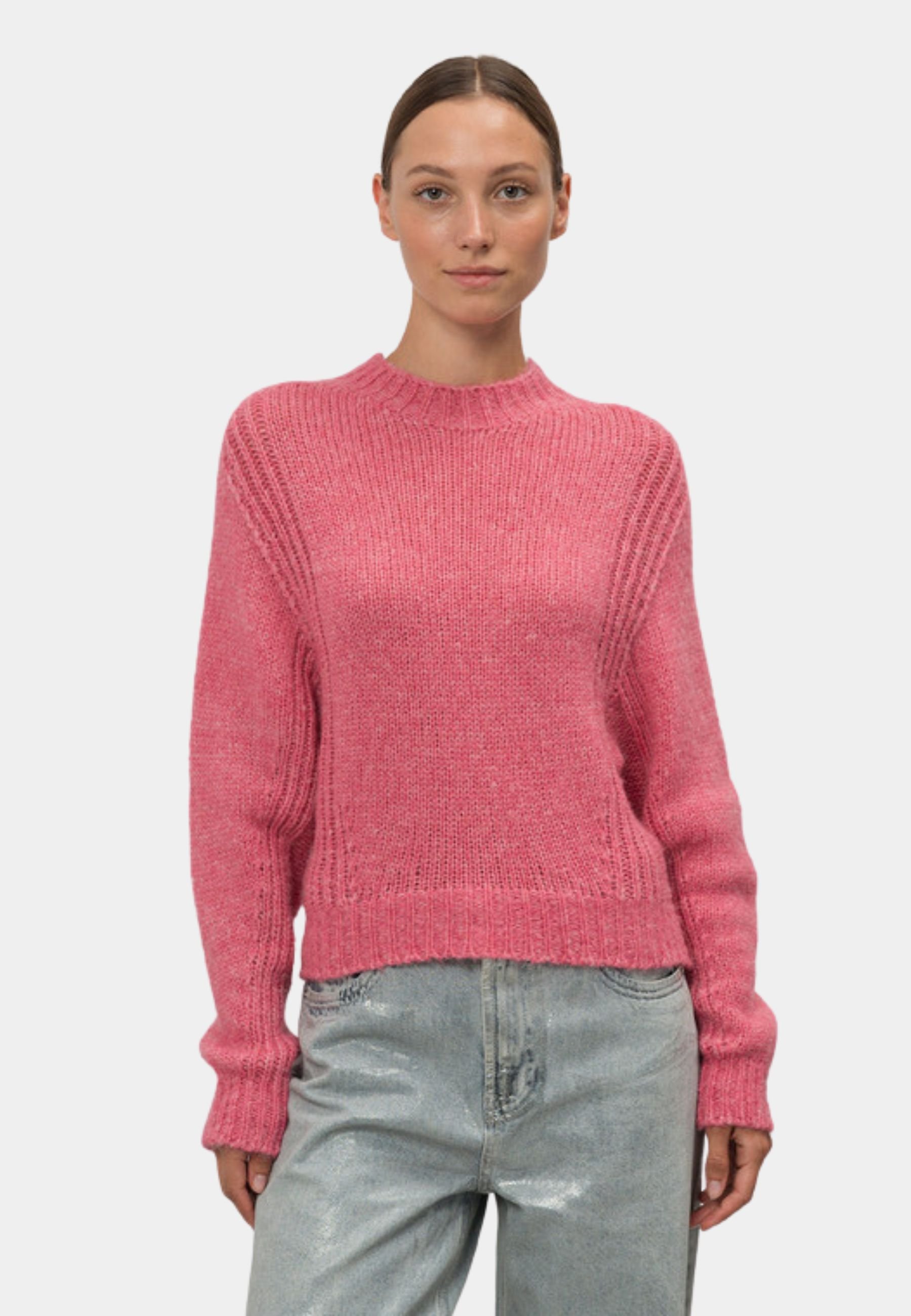 Outfit Maglione Cropped Cardigan Zara Maglione Fucsia Twinset