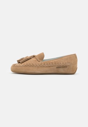 STITCHING TASSELS - Slip-ons - cappuccino