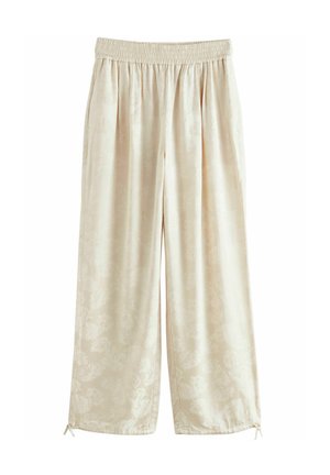 Next TALL FIT-SATIN JACQUARD - Kelnės - ecru cream