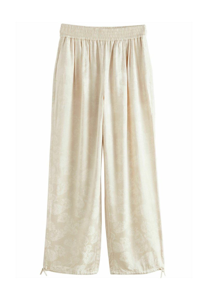 Next TALL FIT-SATIN JACQUARD - Housut - ecru cream