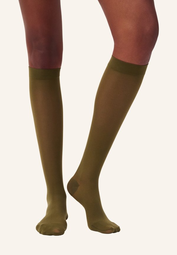 KOMPRESSION TRANSLUCENT - Kniestrümpfe - olive