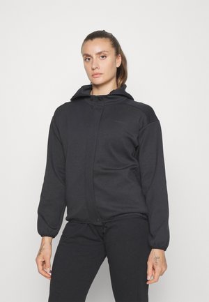 TECH HOODED FULL ZIP SWEATSHIRT - Training jacket - black