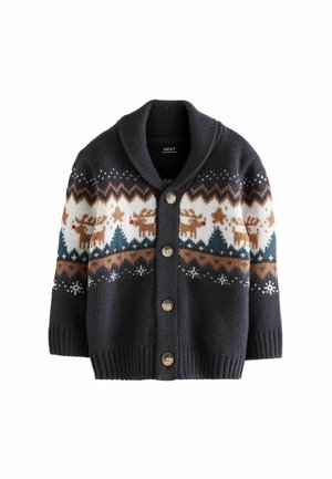 CHRISTMAS - REGULAR FIT - Kardigán - navy blue fairisle