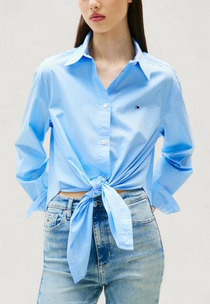 TIE FRONT SHI - Camicia - light-blue