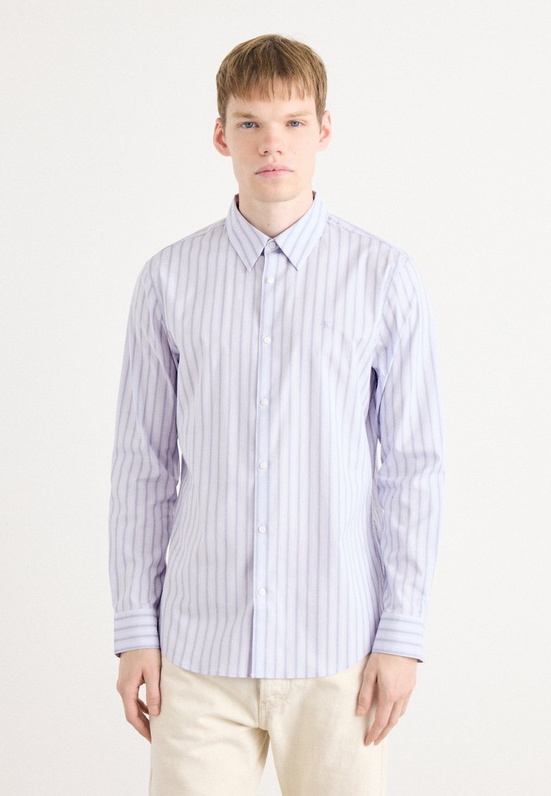 Calvin Klein MULTI STRIPE STRETCH SLIM - Camisa - inkwell