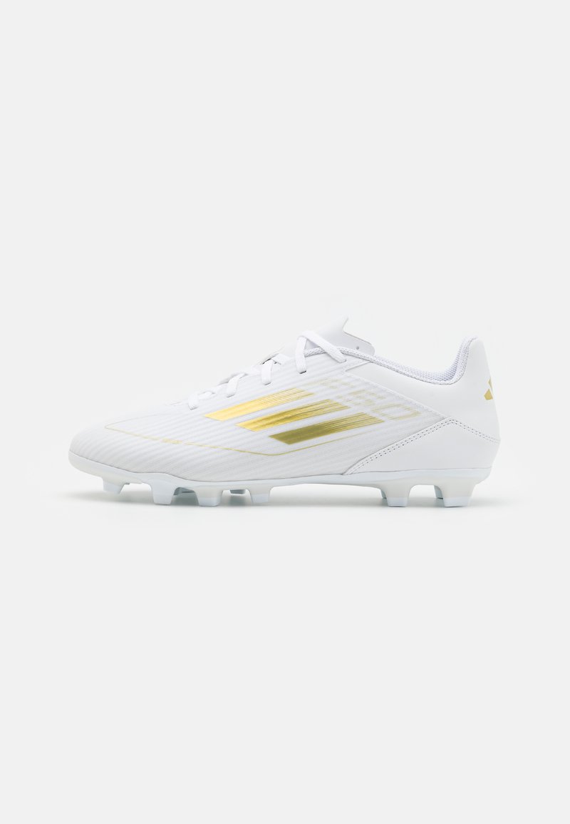 adidas Performance F50 CLUB FLEXIBLE GROUND - Botines de fútbol para terreno firme - footwear white/gold metallic