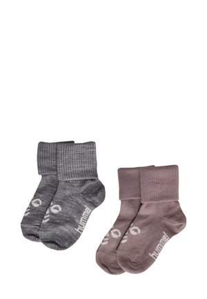 2-PACK  - Socken - grey melange/twilight mauve