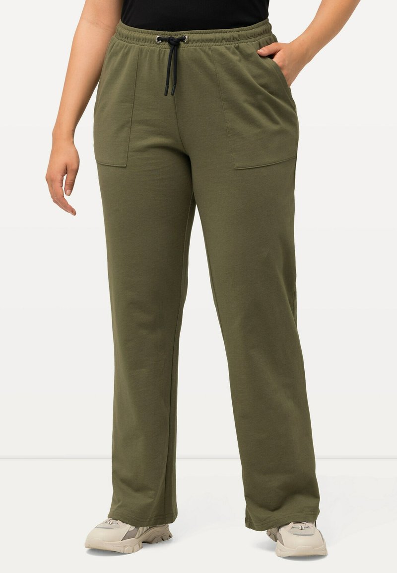 Ulla Popken JOGGING ELASTIKBUND - Teplákové kalhoty - khaki
