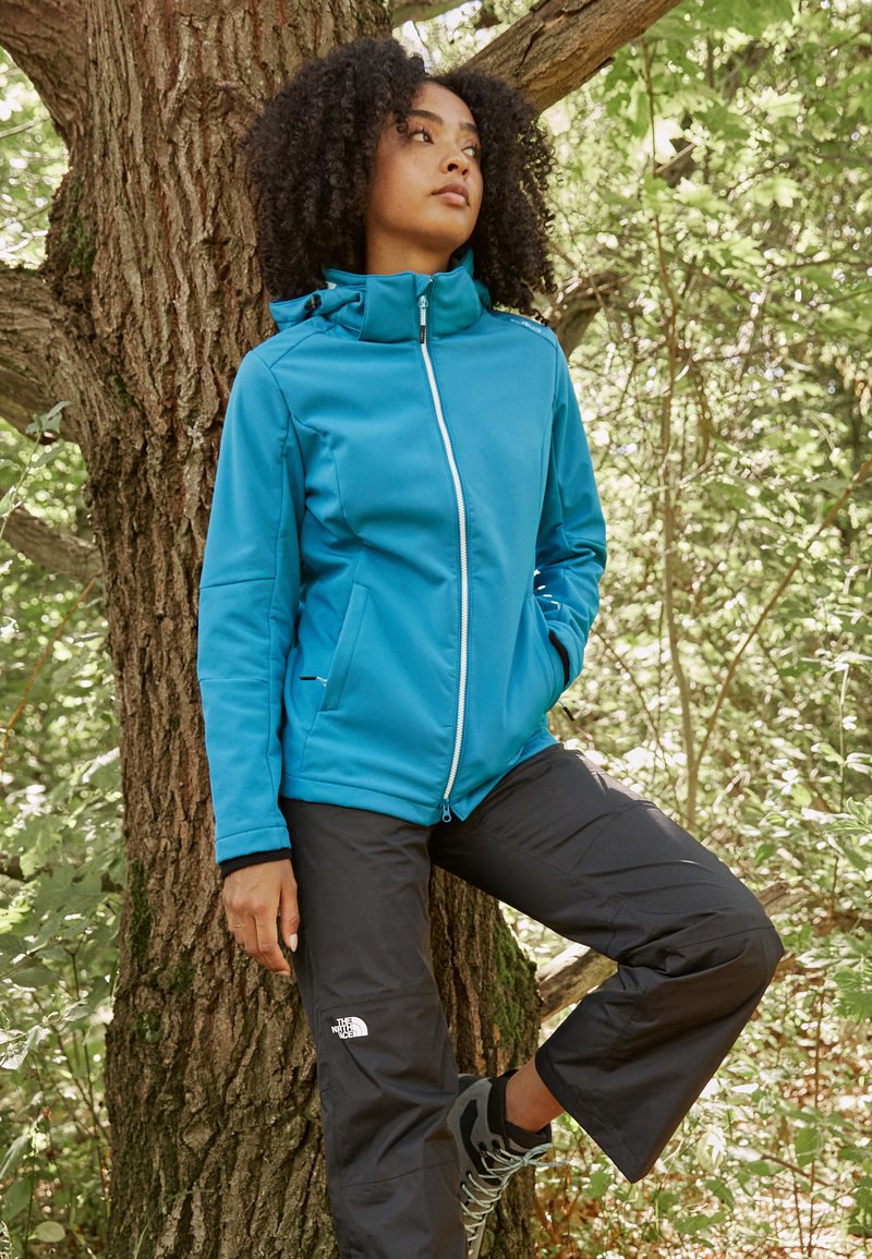 CMP WOMAN JACKET ZIP HOOD Giacca softshell giada/turchese Zalando.it