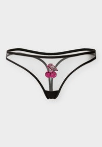 PERRI THONG - String - black/fuchsia