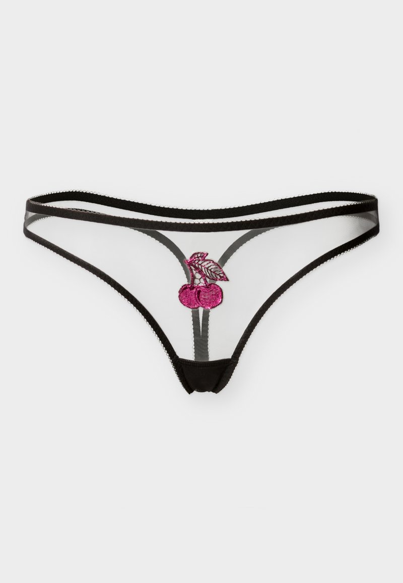 Agent Provocateur PERRI THONG - G-string tangice - black/fuchsia/črna ...