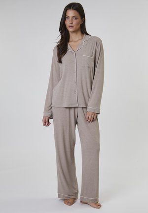 Loungeable TRADITIONAL LONG SLEEVE SET - Pyjama - oatmeal