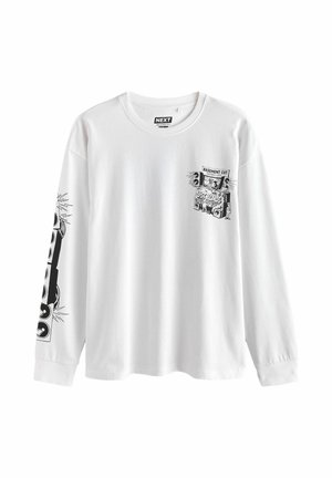 Next, LONG SLEEVE GRAPHIC T-SHIRT - Langarmshirt - white records