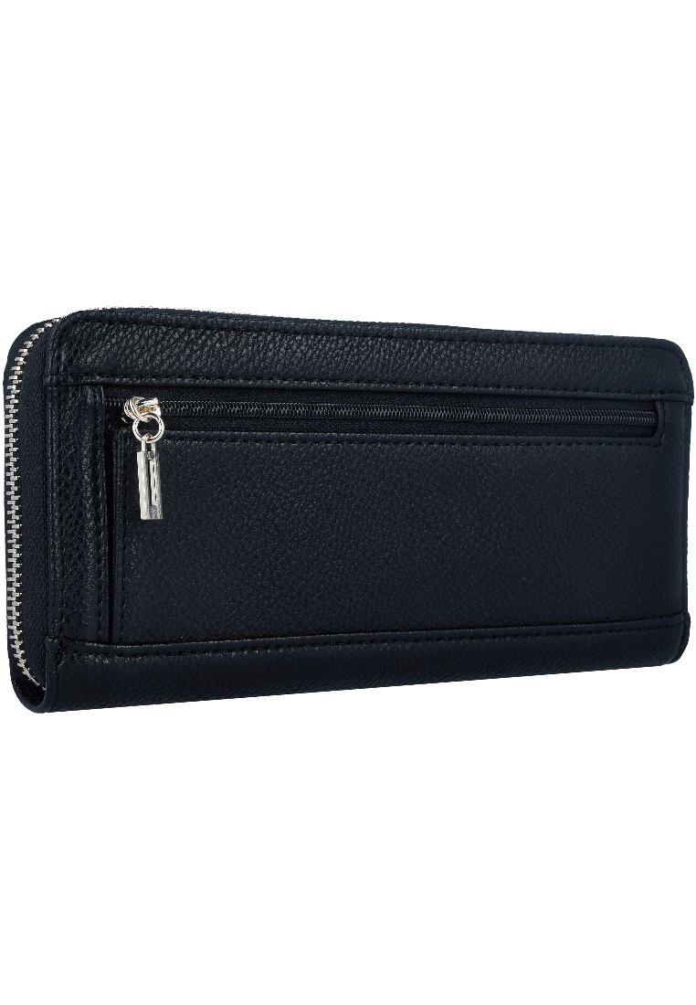 black leather guess wallet