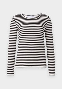 SLFANNA CREW NECK - Langærmet T-shirt - black/snow white stripes