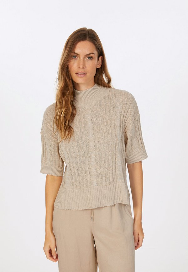 Strickpullover - beige varied