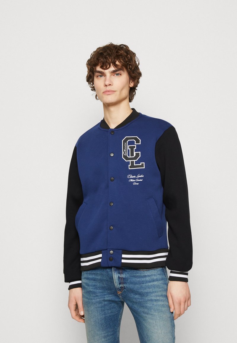 CLOSURE London BADGE VARSITY BASEBALL JACKET Sweater met rits blue