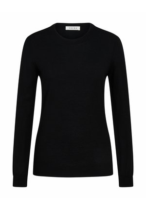 BASIC NEW MERINO CREW NECK - Strickpullover - black