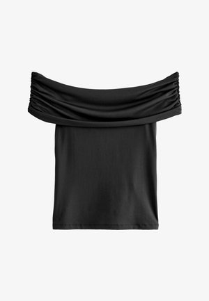 Next, SLINKY BARDOT RUCHED GATHERED - Trükipildiga T-särk - black